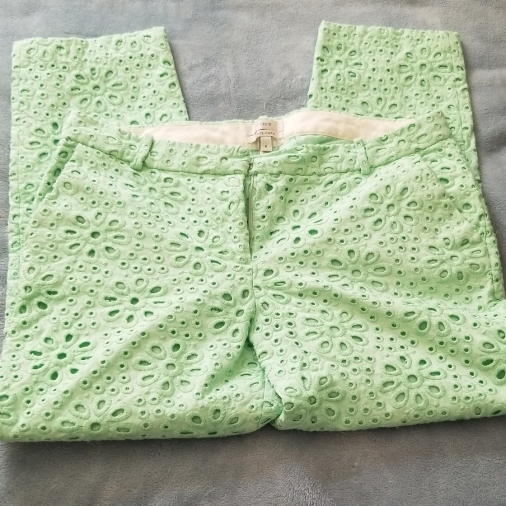 Eyelet crop pant